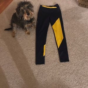 Blue/yellow Gymshark pants sz M